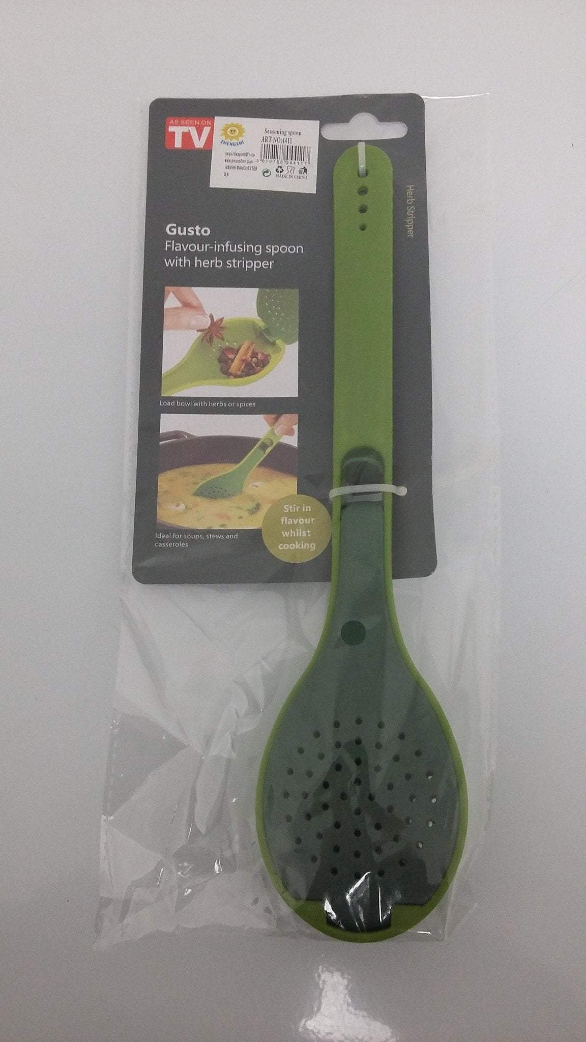 Flavour Infusing Spoon With Herb Stripper Kitchen Home 4411 (Parcel Rate)