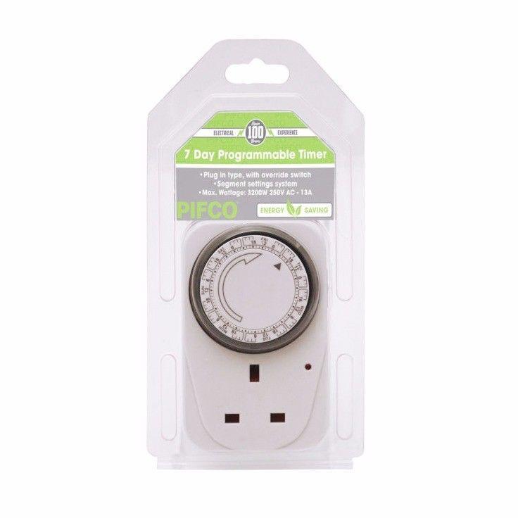Pifco Electrical Timer Socket 7 Day Programmable 3200W 250V AC-13A 0741 / TMR1008 A (Parcel Rate)