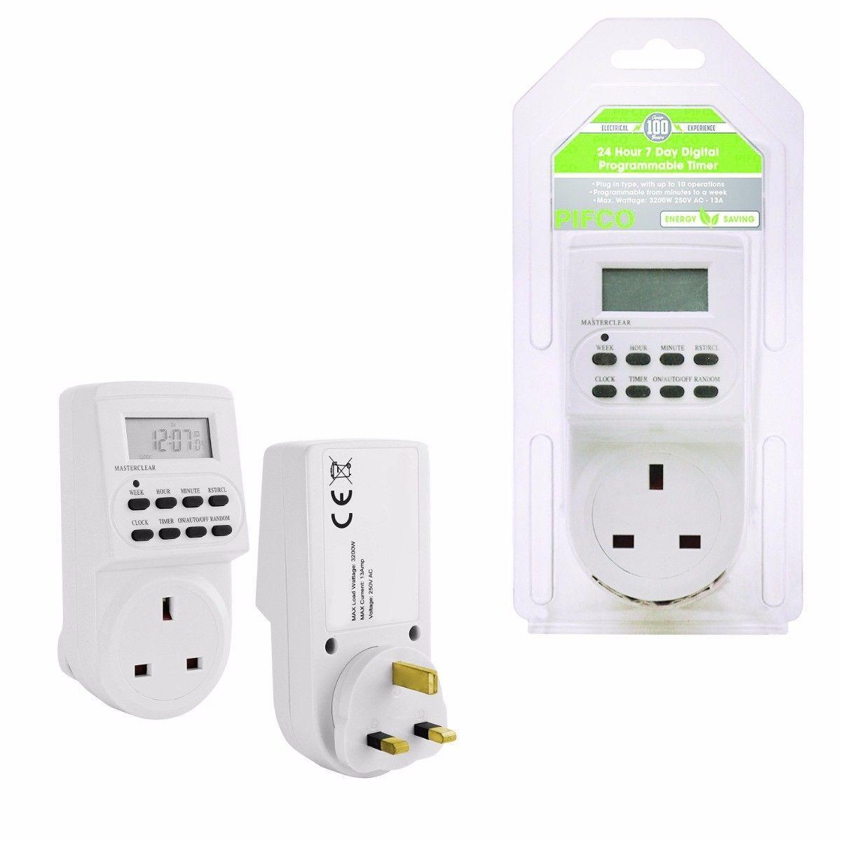 Eurosonic Electronic Digital Mains Timer Socket Plug with 24 Hour 7 Days TMR1009 / ES113 A (Parcel Rate)