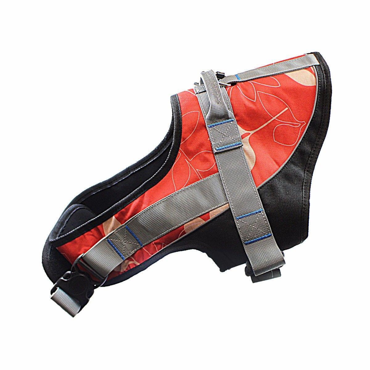 28 Chest Adjustable Soft Padded Non Pull Pet Dog Harness Vest Walking S-XL Nylon 3949 (Parcel Rate)