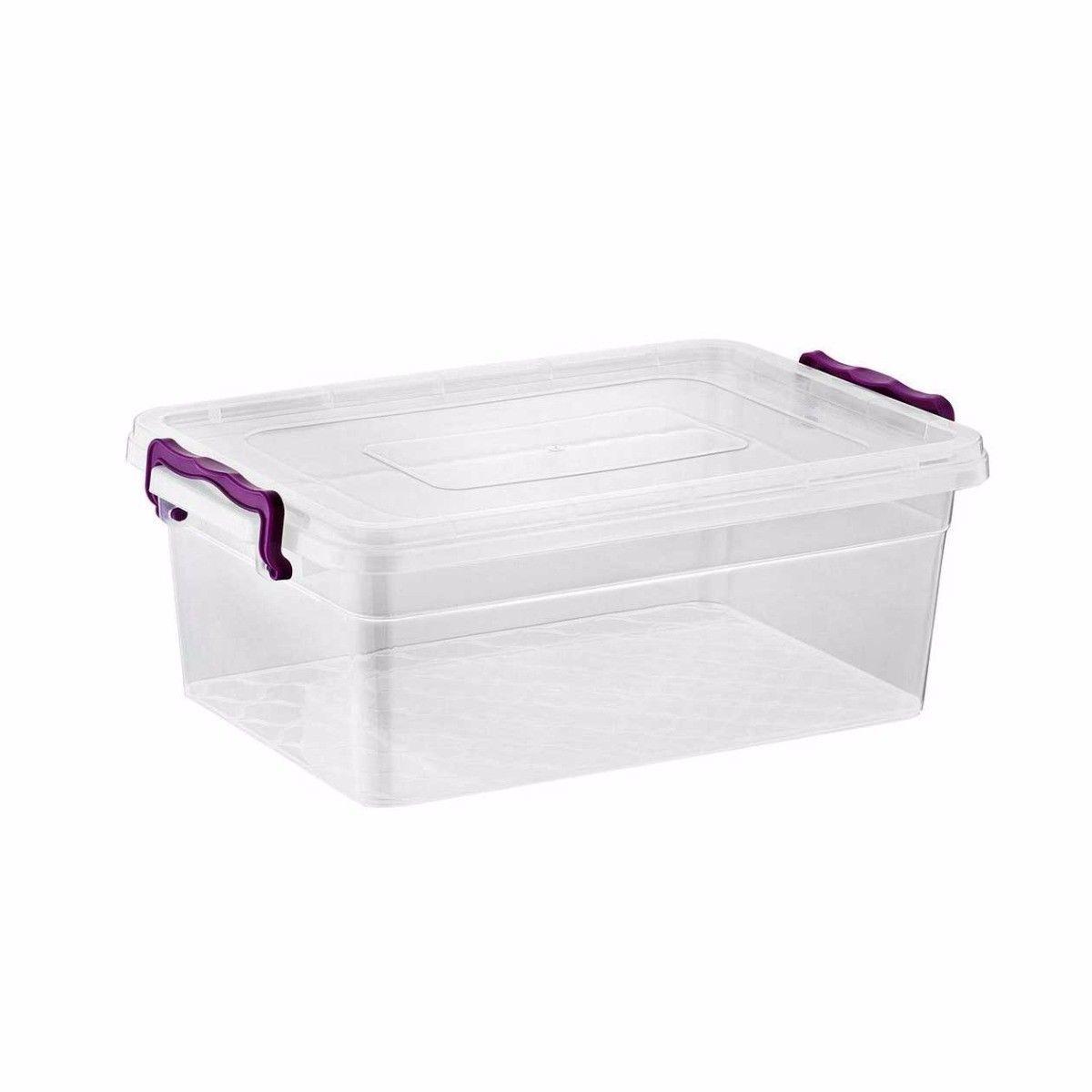 Clear 7.50 Litre 2 Clip Handles Rectangle Container 2141 (Parcel Rate)