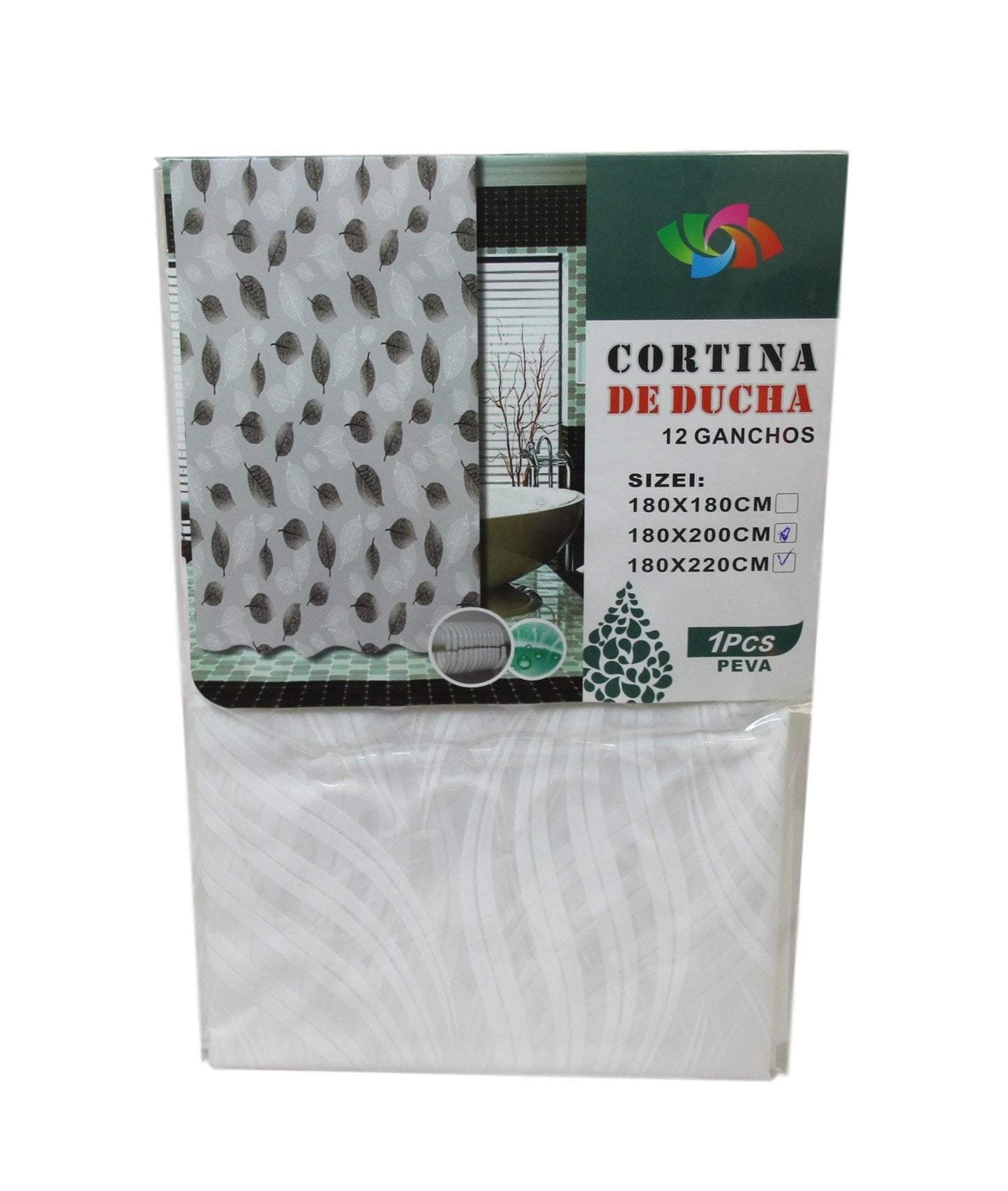 Bathroom Peva Shower Curtain Assorted Design 180cm x 200cm 5740 (Large Letter Rate)p