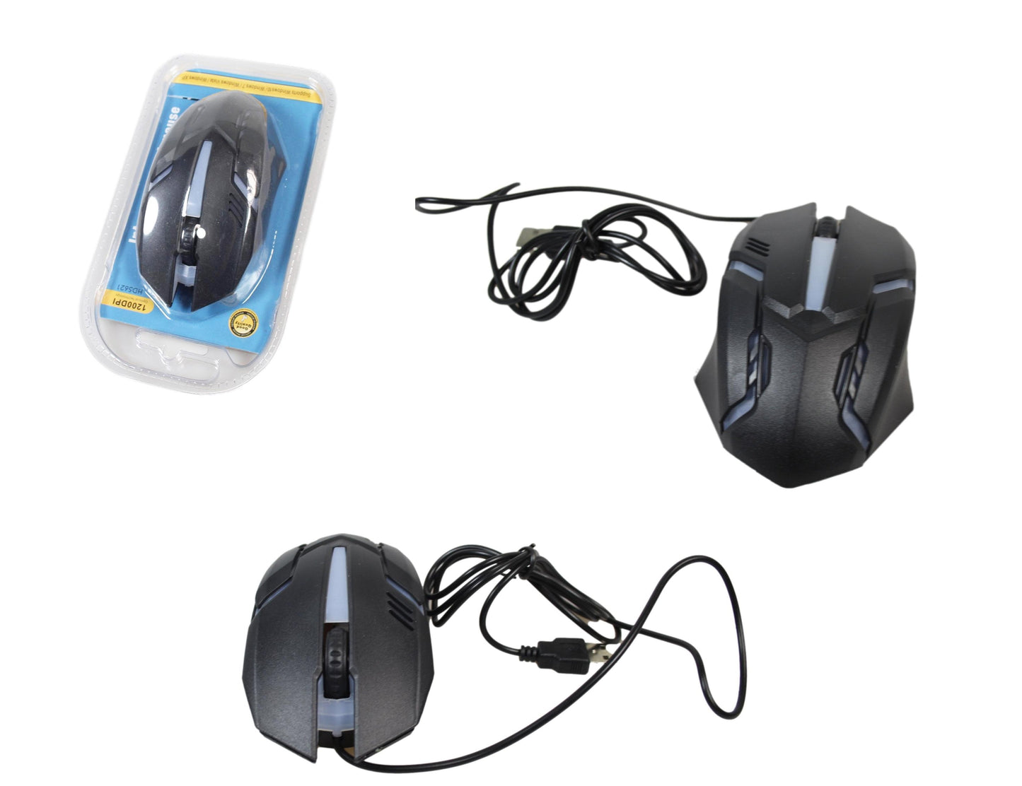 Internet Optical Mouse Computer Wired Mouse 14 cm Assorted Colours 5766 (Parcel Rate)p