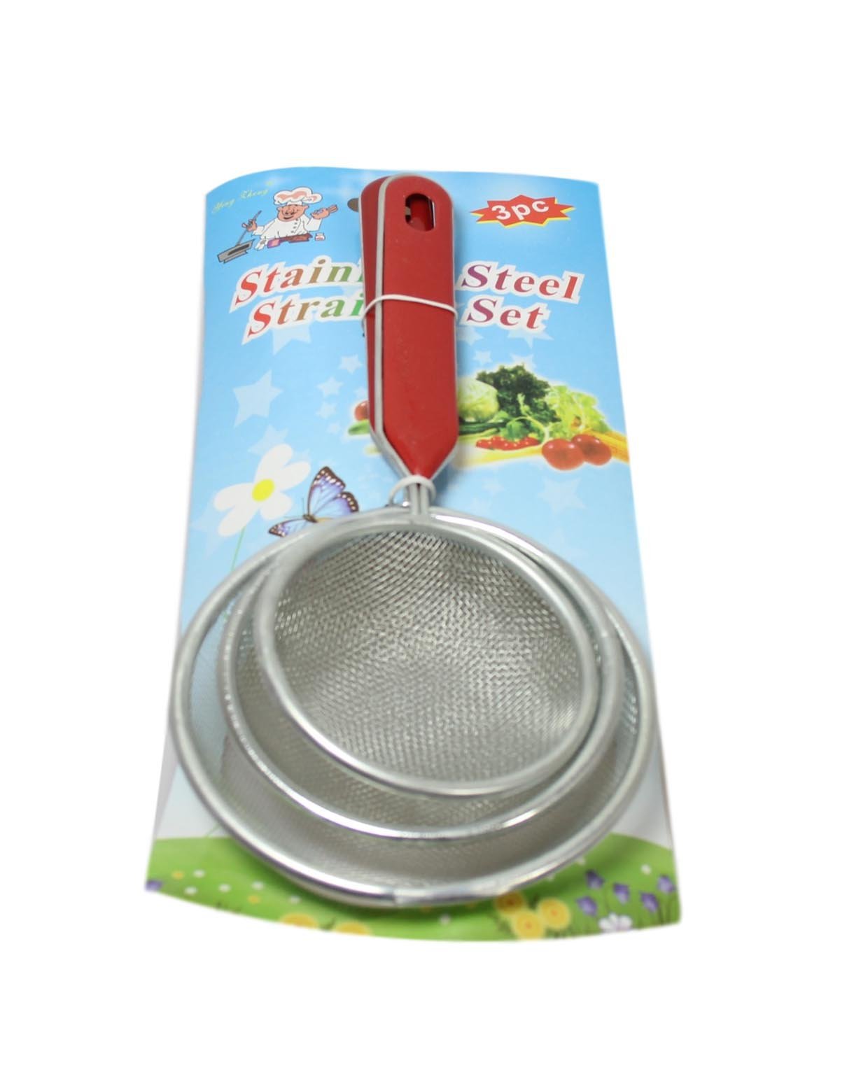 Stainless Steel Sieve Strainer Set of 3 57773 A (Parcel Rate)