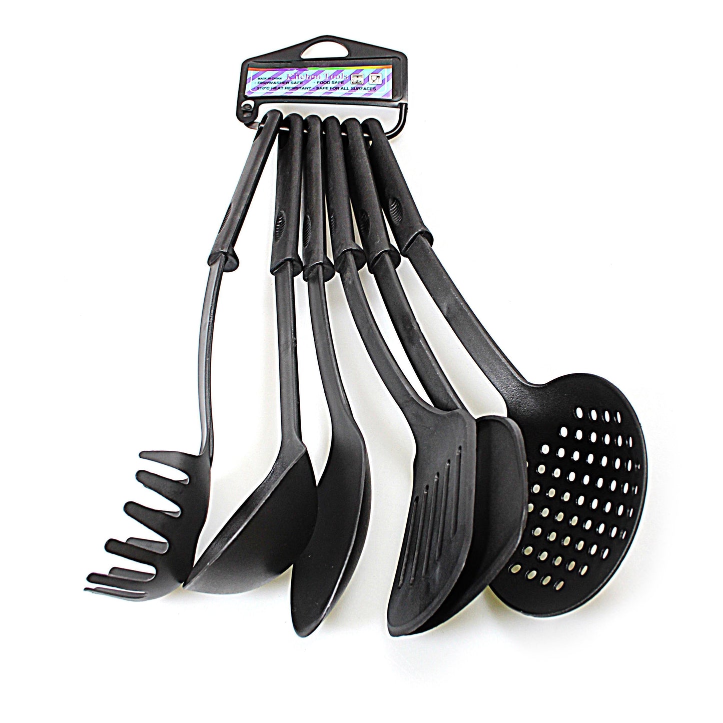 Plastic Kitchen Utensils Cooking Set Pack of 6 3007 (Parcel Rate)