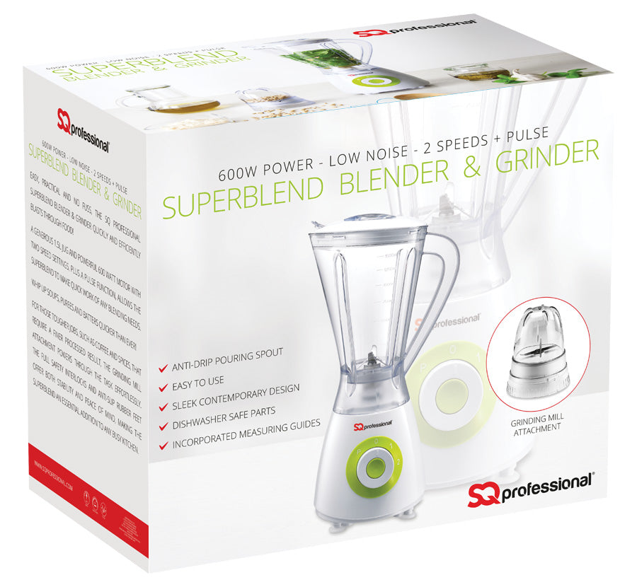 SQ Professional Blitz Blender and Grinder 600W Black 2338 / 5685 (Parcel Rate)
