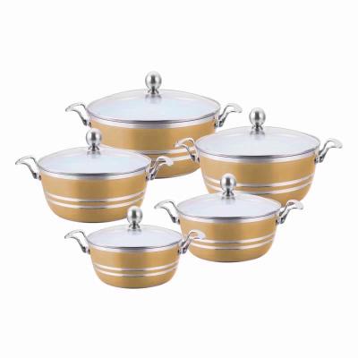 SERAMIQ Diecast Ceramic Casserole Stockpot Kitchen Set Axinite 5 Pack 4925 (Big Parcel Rate)
