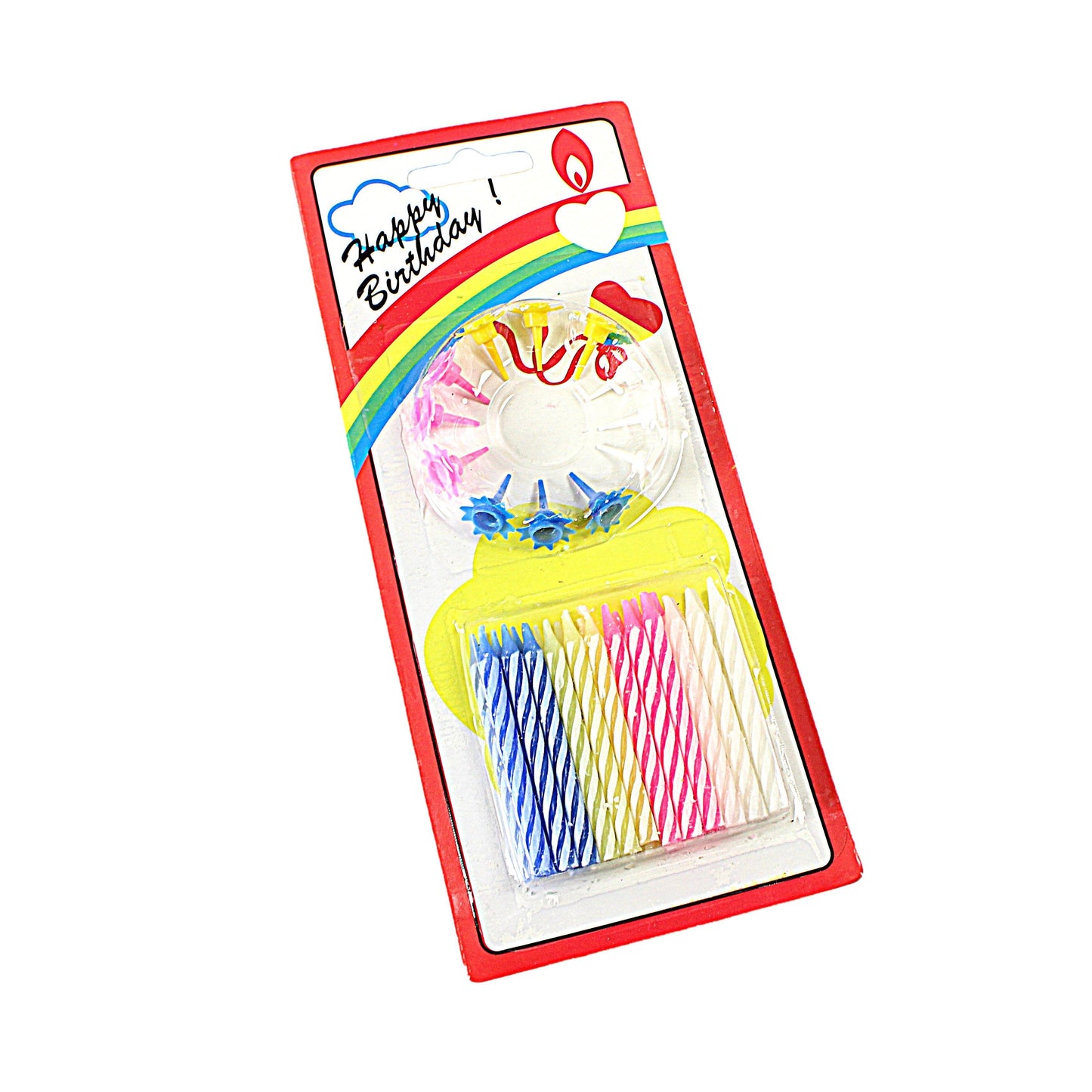 Happy Birthday Candles Assorted Colours Pack of 24 0234 (Large Letter Rate)