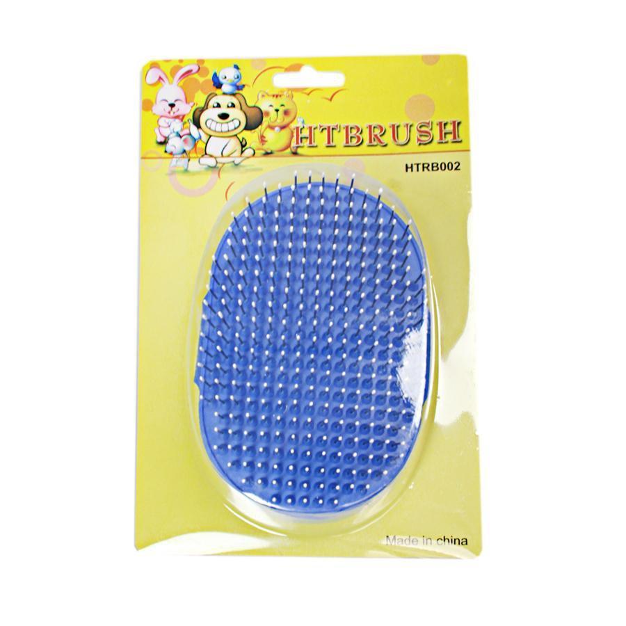 Silicone Dog Brush Metal Bristles with Hand Wrap 13 cm Assorted Colours 4985 / 4408 (Parcel Rate)