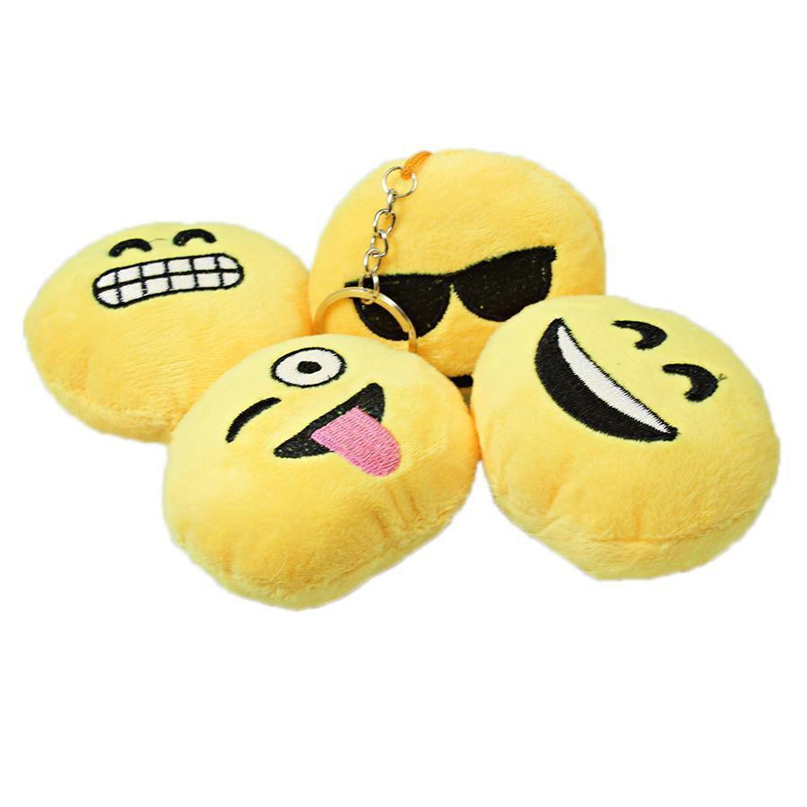 Soft Smiley Face Emoji Keychain Keyring Assorted Designs 4958 (Large Letter Rate)