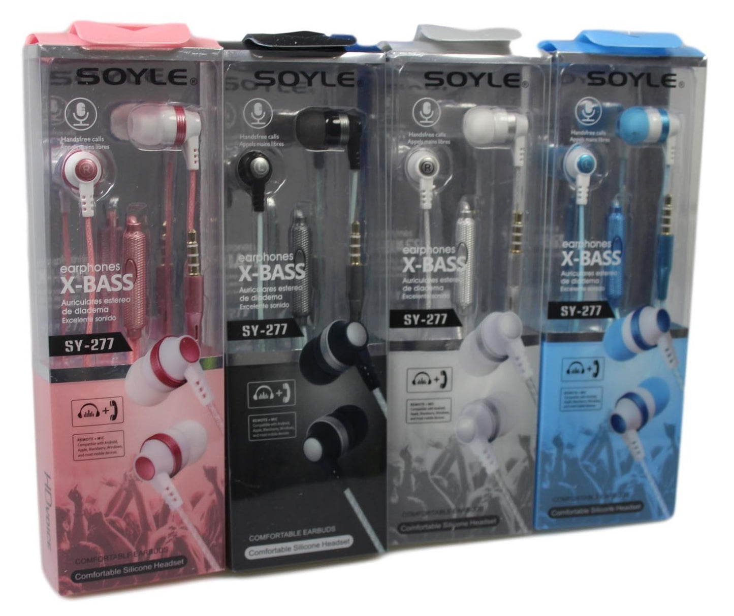 Soyle X-Bass Earphones Comfortable Silicone Headset 4 Colours Available 5270 (Parcel Rate)