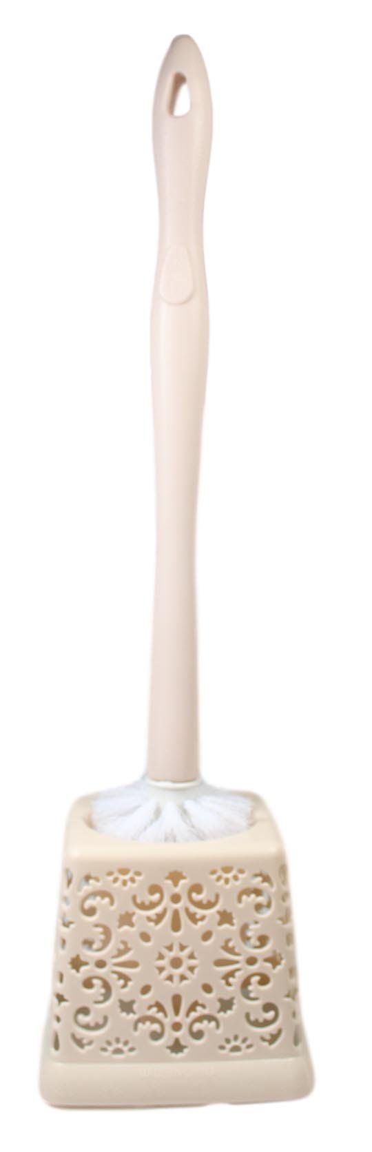 Bathroom Toilet Plastic Toilet Brush Lace Style 50 cm Assorted Colours 5193 (Parcel Rate)