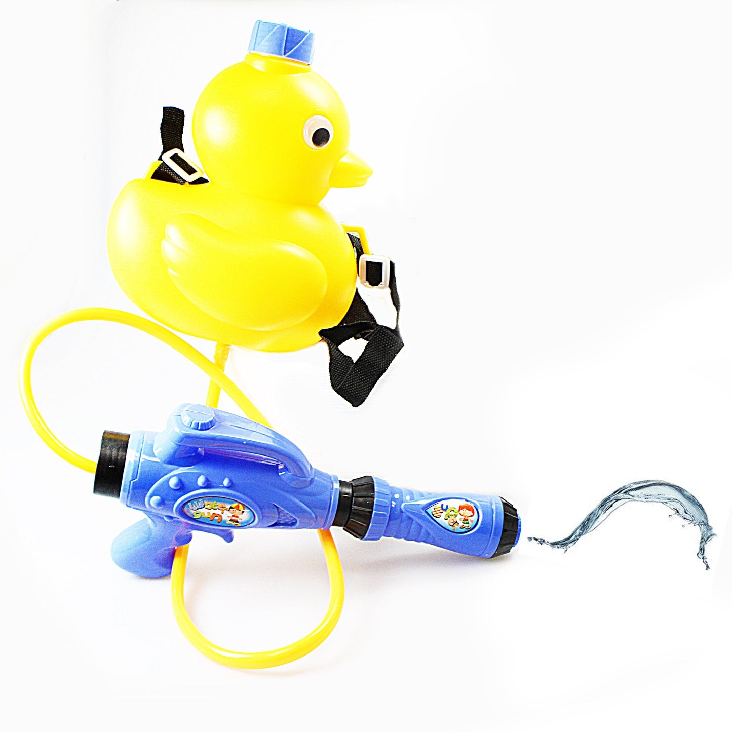 Childrens Boys Girls Duck Yellow Water Gun Pump Pipe Outdoor Fun 4567 (Parcel Rate)