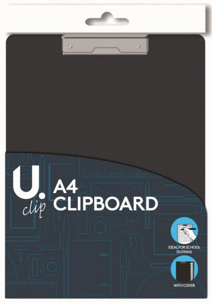 A4 Clipboard School Homework College Home Clipboard Black P2434 (Parcel Rate)