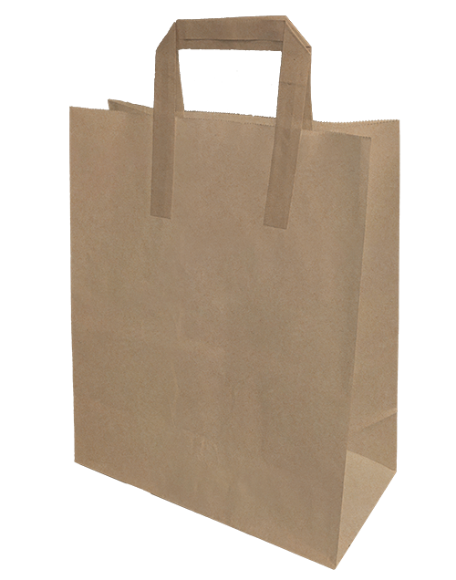 250 Pieces Brown SOS Paper Carrier Bag Large 385 x 270 x 280 mm 35188 (Parcel Rate)