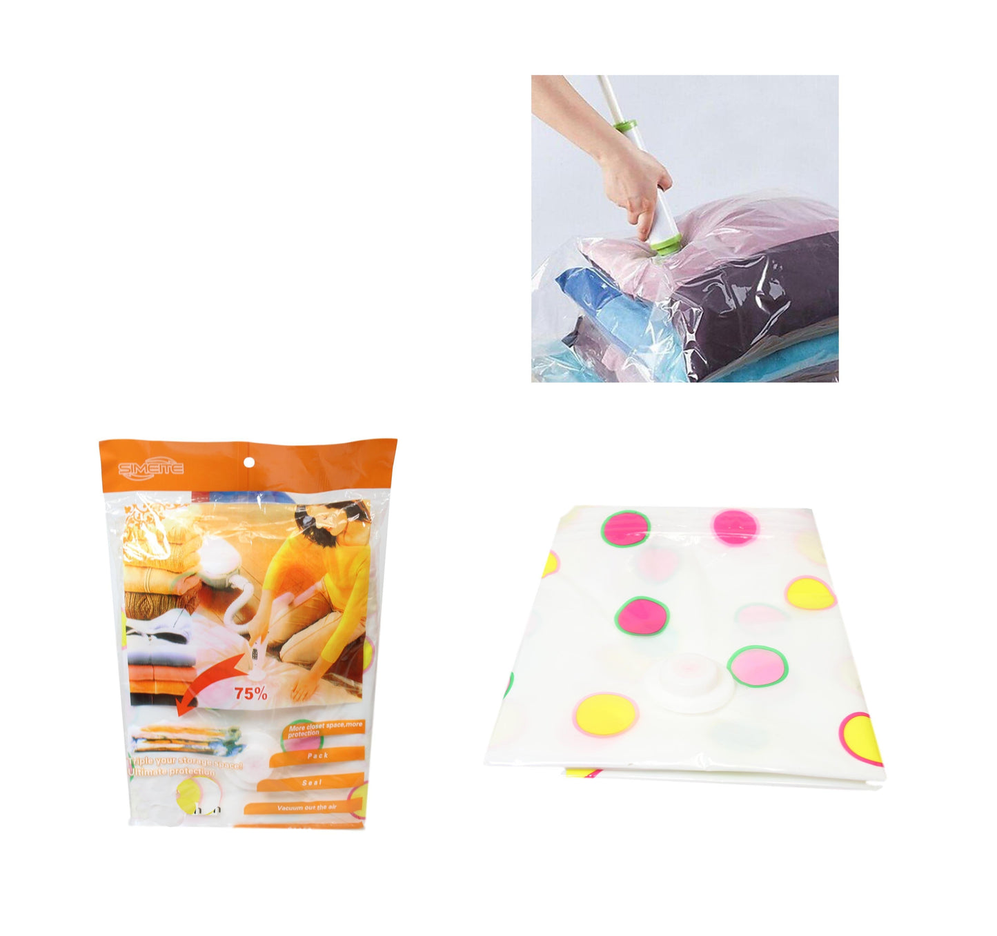 Vacuum Storage Suction Bag Triple Your Storage Pack and Seal 80cm x 130cm 0461 (Large Letter Rate)