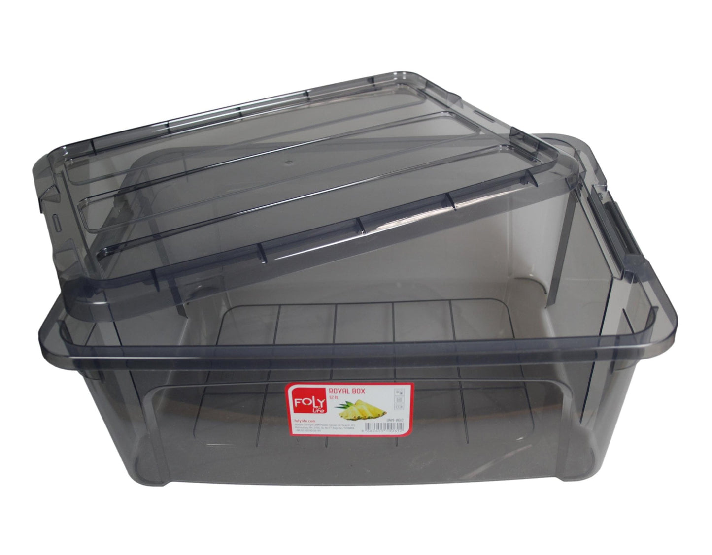 Poli Plastic Storage Box Black 12 Litre 40 cm BNM0612 (Parcel Rate)