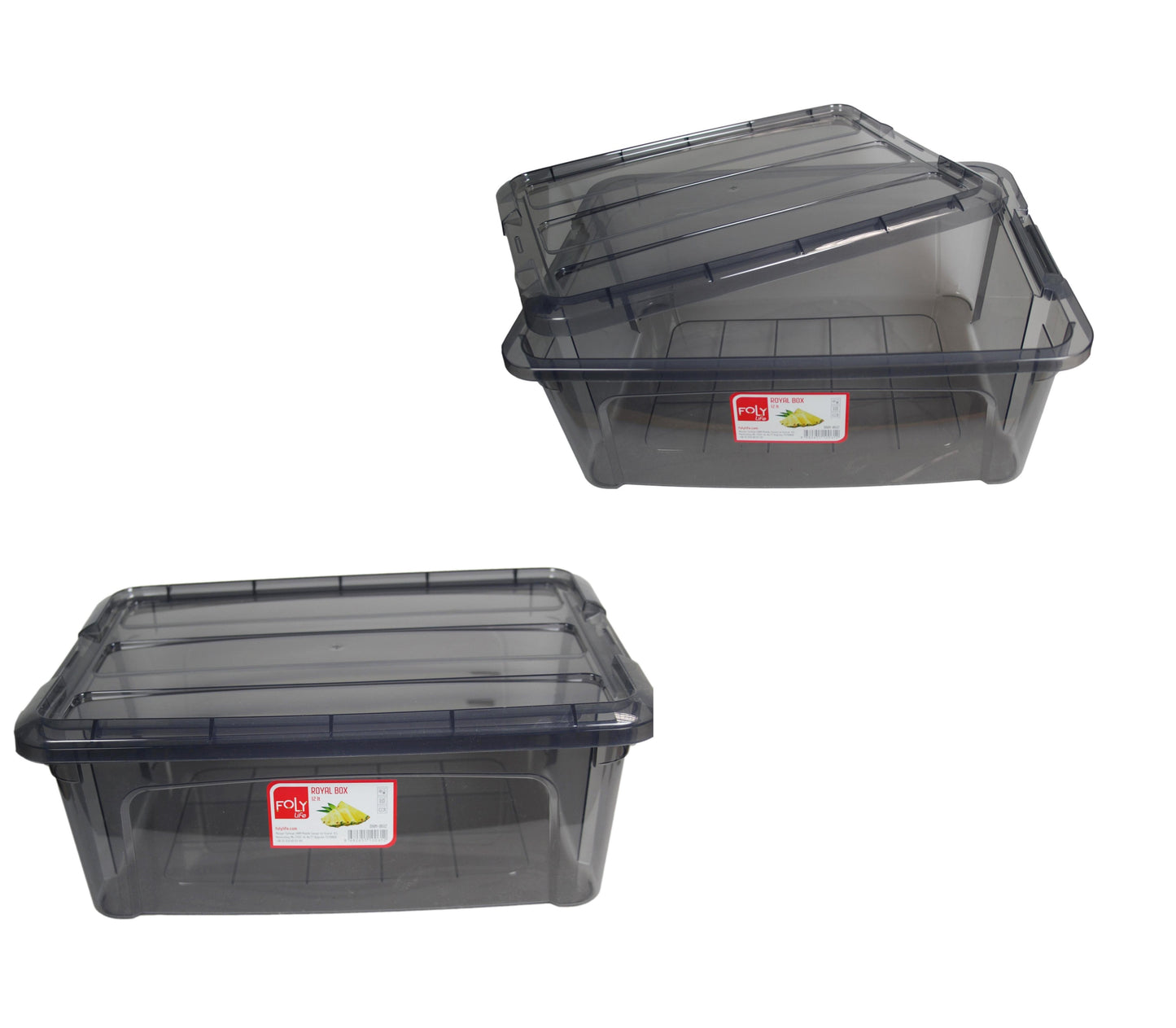 Poli Plastic Storage Box Black 12 Litre 40 cm BNM0612 (Parcel Rate)