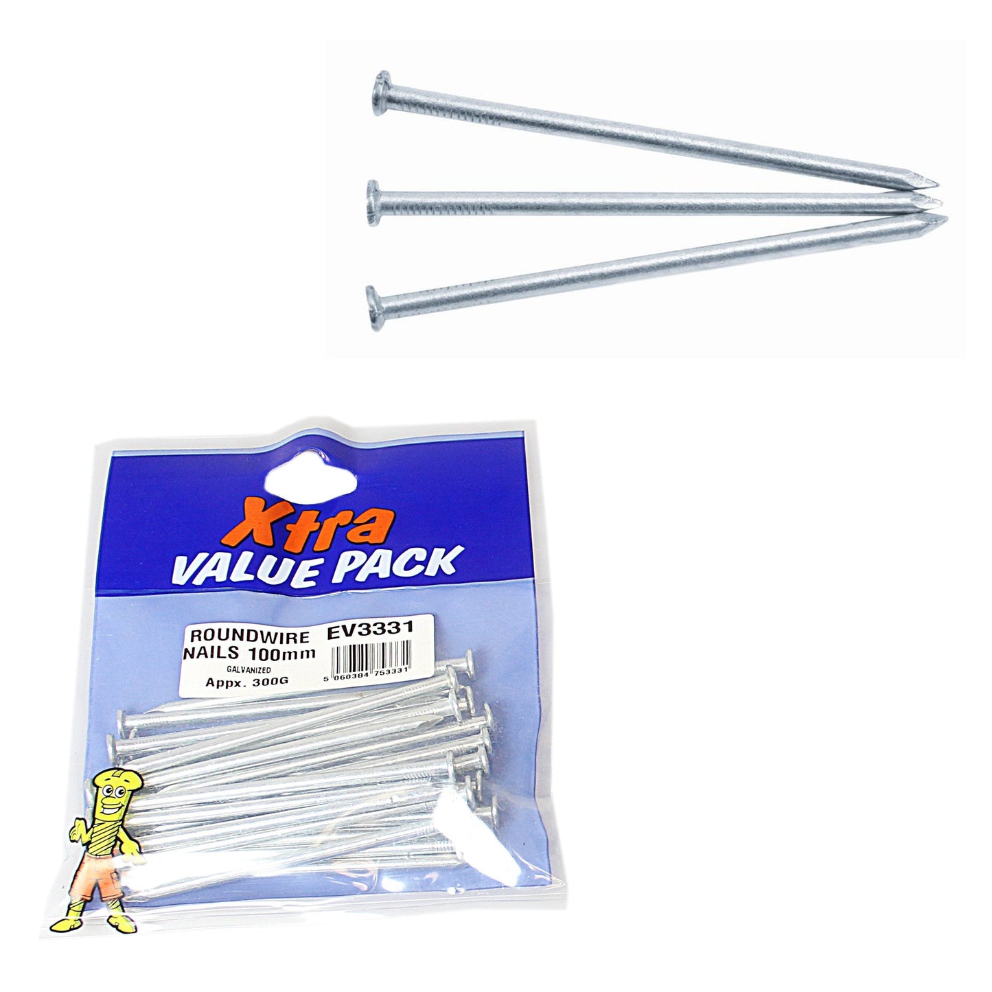 100mm Galvanised Round Wire Nails Xtra Value 3331 (Large Letter Rate)