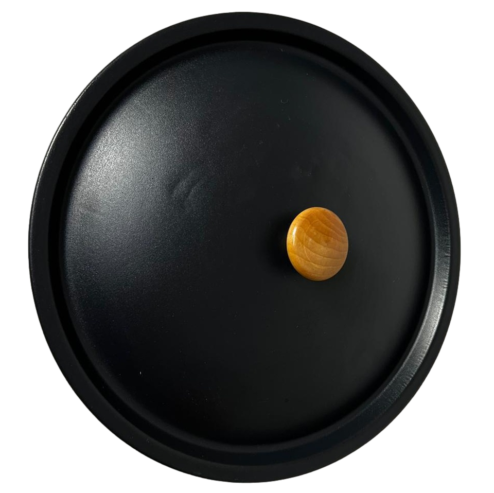 Black Fireside Metal Ash Bucket With Lid And Handle 10L Large Log Holder 1013 (Parcel Rate)p