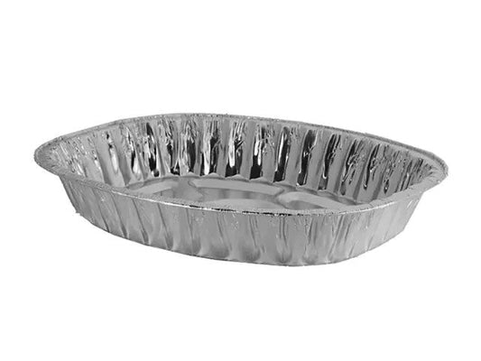 Large Oval Aluminium Foil Oven Roasting Tray 40 x 33 x 9 cm SK28128 (Parcel Rate)