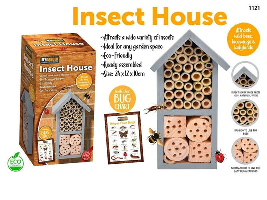 Eco Friendly Insect Garden House 24 x 12 x 10cm 1121 (Parcel Rate)