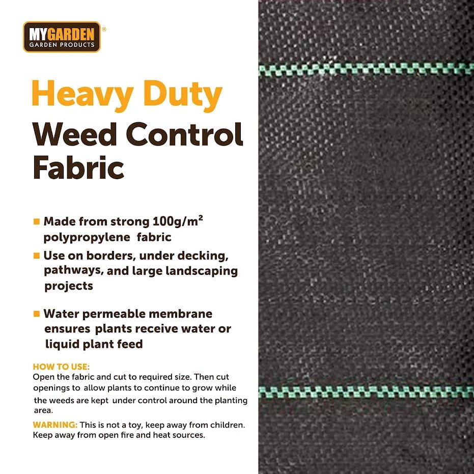 Garden Heavy Duty Weed Control Fabric 1 x 10m 1129 (Parcel Rate)