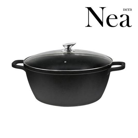 Nea Diecast Stockpot 40 cm Nera Black 11430 / 4225 (Big Parcel Rate)