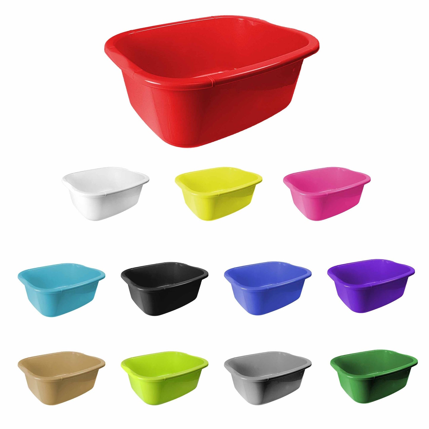 Lunex Kitchen Washing Up Bowl 11 Litre Assorted Colours 31 CM x 38 CM LL5500 A  (Parcel Rate)