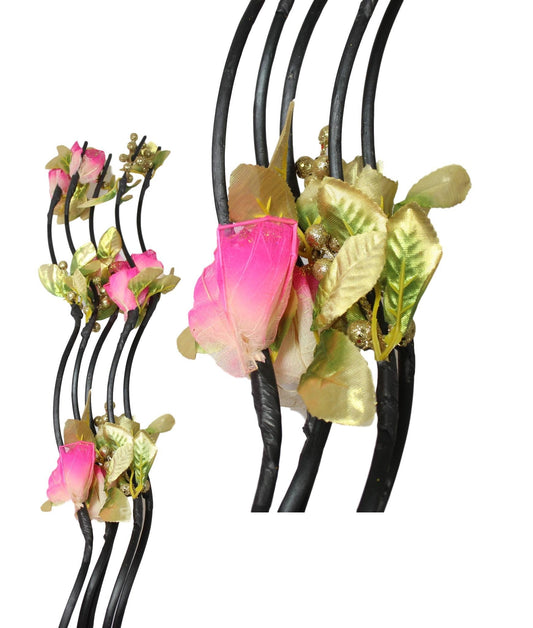 Long Stem Floral Twigs Home Decoration with Plastic Flowers and Leaves 154cm Assorted Colours 1248 (Big Parcel Rate)