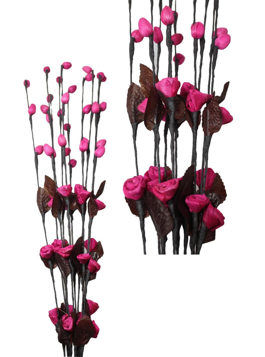 Long Stem Floral Twigs Home Decoration with Closed Roses 100cm Assorted Colours 1252 (Big Parcel Rate)