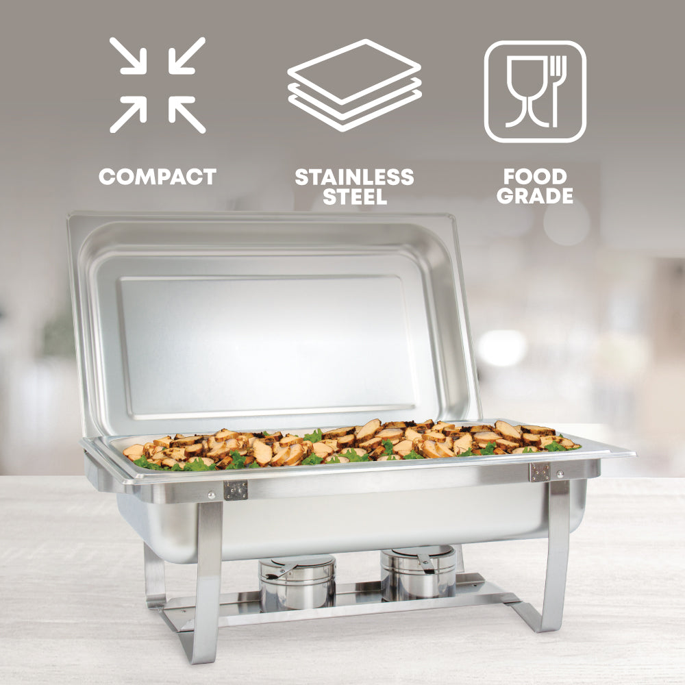 Stainless Steel Banquet Chafing Dish Single Compartment 9.5L 1465 / 1463 A  (Big Parcel Rate)