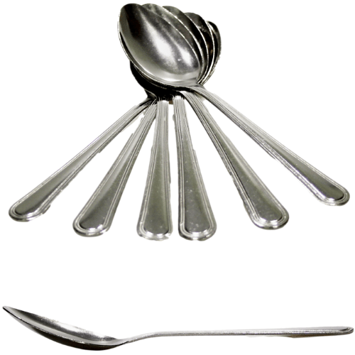 Metal Kitchen Tea Spoons 15 x 3.3 cm Pack of 12 7197 A  (Parcel Rate)