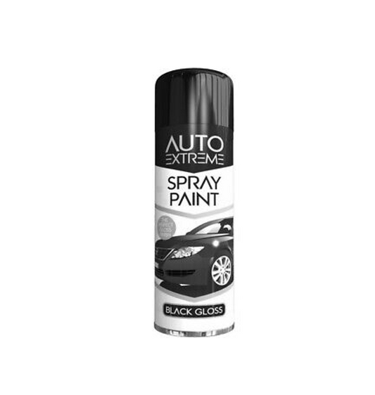 Auto Extreme Spray  Paint Black Gloss 250ml 1901 (Parcel Rate)