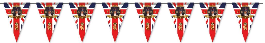 Coronation "His Majesty King Charles III" Bunting 3 Metres King Charles III 821611 (Parcel Rate)