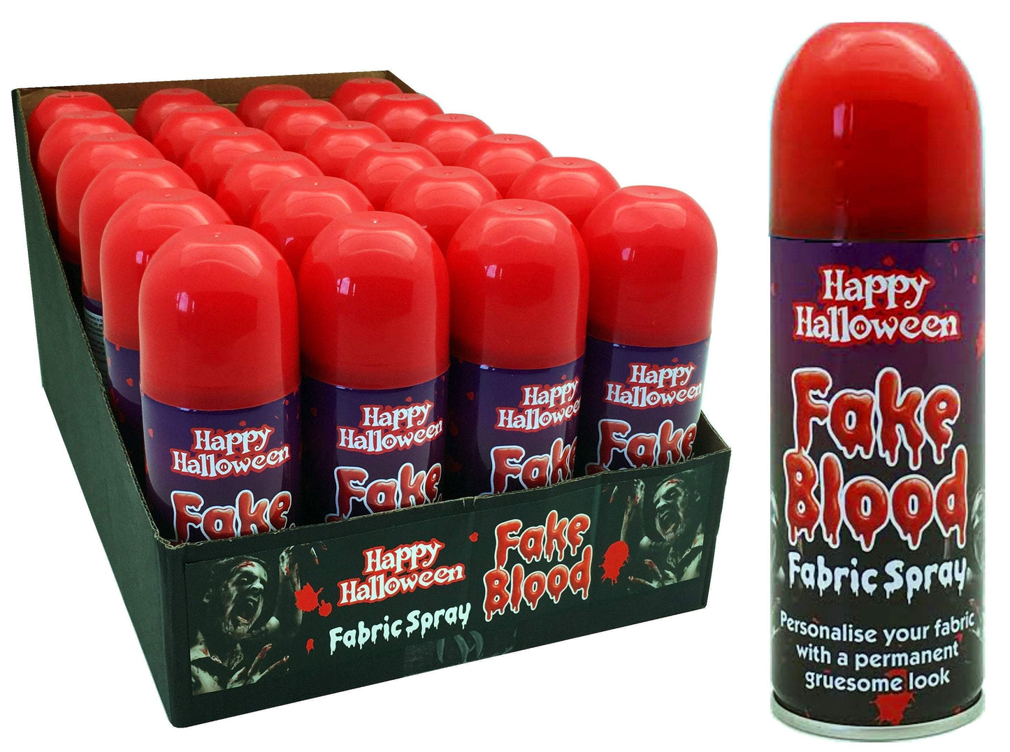 Happy Halloween Fake Blood Fabric Spray 200ml 2057 (Parcel Rate)