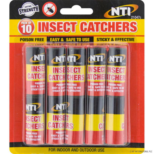 10 Insect Catchers Poison Free Extra Strength Indoor Outdoor 21047C (Parcel Rate)