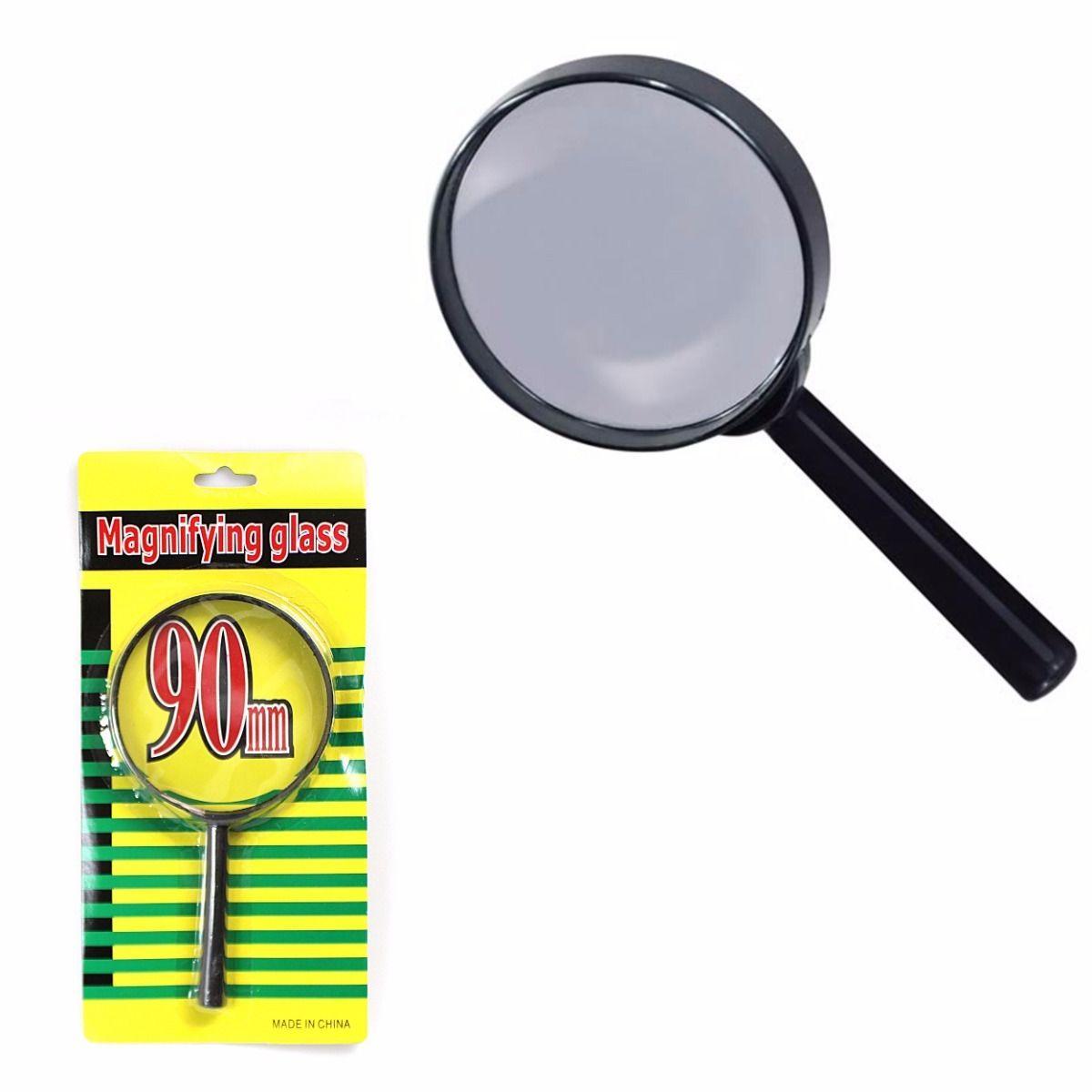 Multi Purpose Handheld  Magnifying Glass 90mm Black Frame 0605 (Parcel Rate)