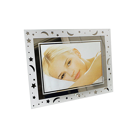 Moonlight Stars/Moon Border Glass Photo Frame 9cm x 13cm 2558 (Parcel Rate)