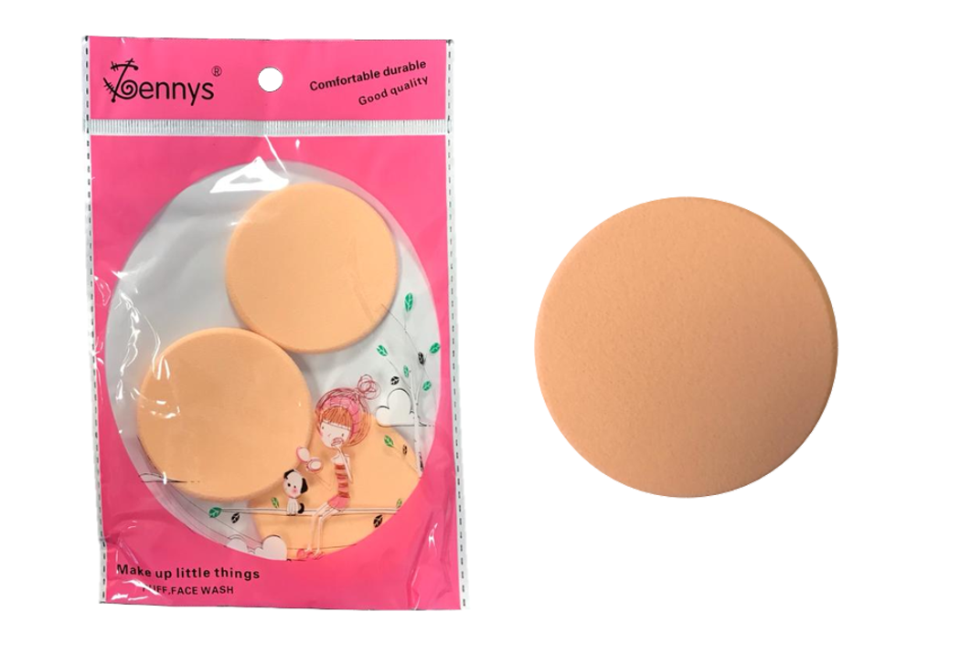 Cosmetic Make up Puff Cleansing Sponge Pad 5.4 cm Pack of 3 2867 (Parcel Rate)