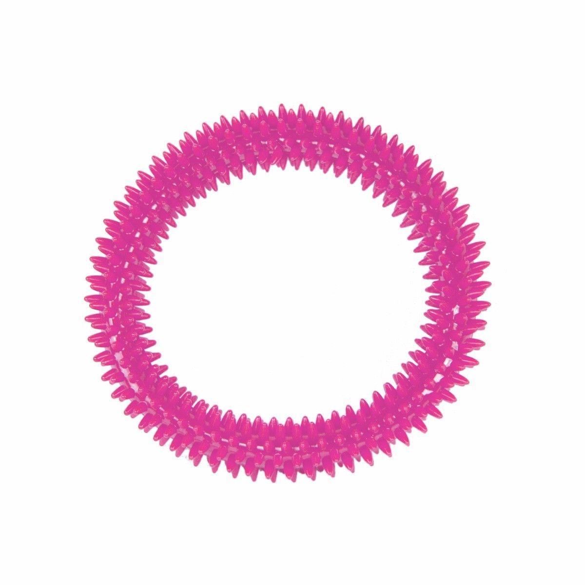 Pet Dog Toy Soft Rubber Dental Chew Ring 8.5 cm Assorted Colours 0057 (Parcel Rate)