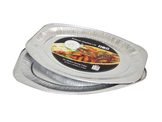 Aluminium Foil Serving Tray 43 x 28.8 x 3 cm Pack of 2 297353 (Parcel Rate)