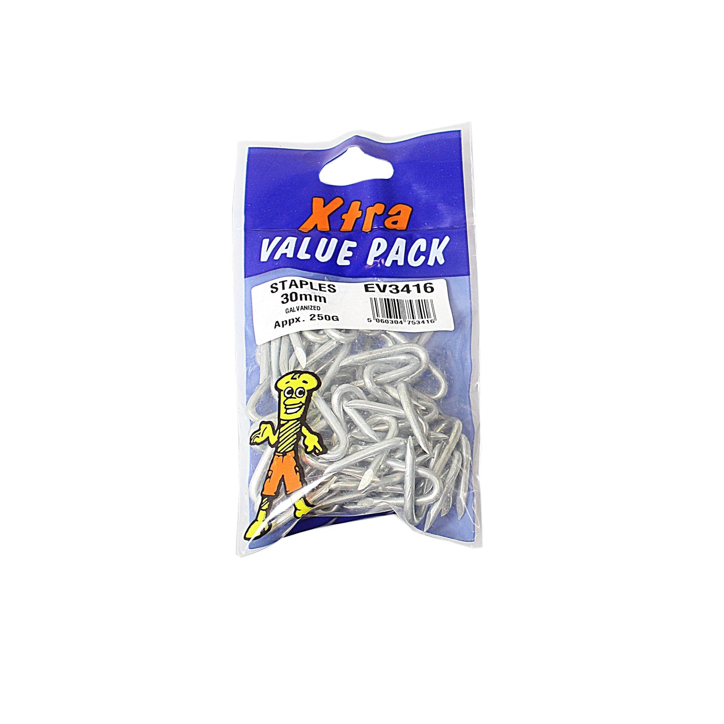 30mm Galvanised Staples 250g Xtra Value Diy 3416 (Large Letter Rate)