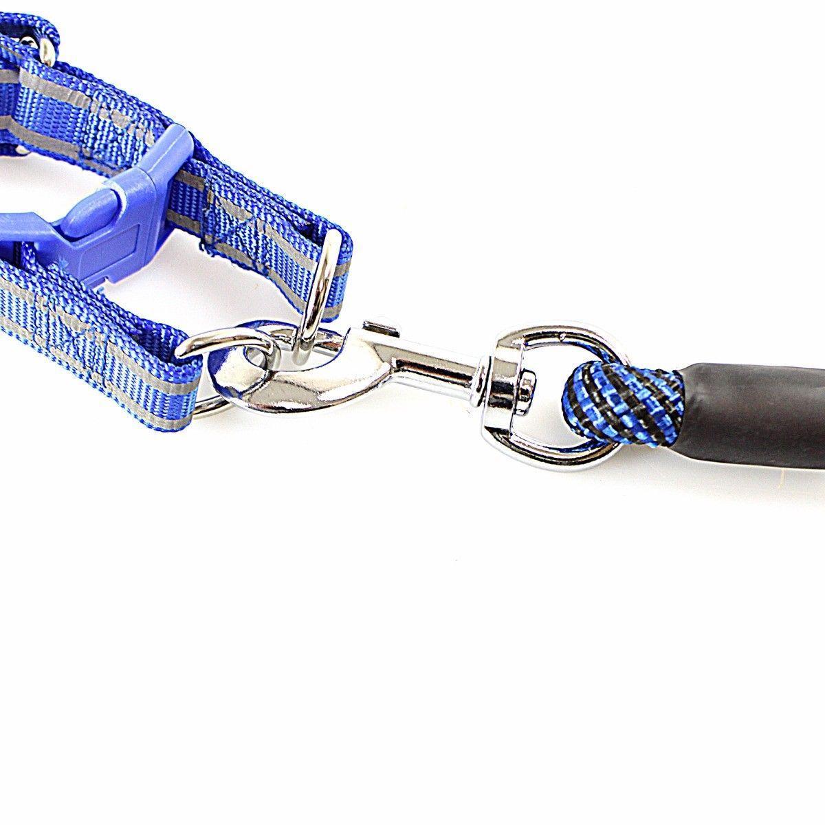 Reflective Nylon  Dog Leash lead with Harness Assorted Colours 4266 (Large Letter Rate)