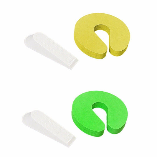 Foam and Plastic Door Stopper Set of 2 Assorted Colours 2167 (Large Letter Rate)