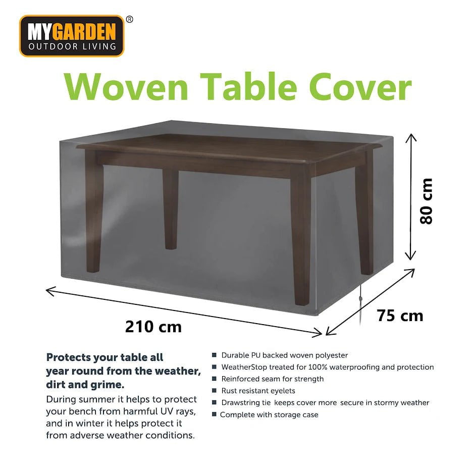 Garden Woven Table Cover 210 x 75 x 80cm 3312 (Parcel Rate)