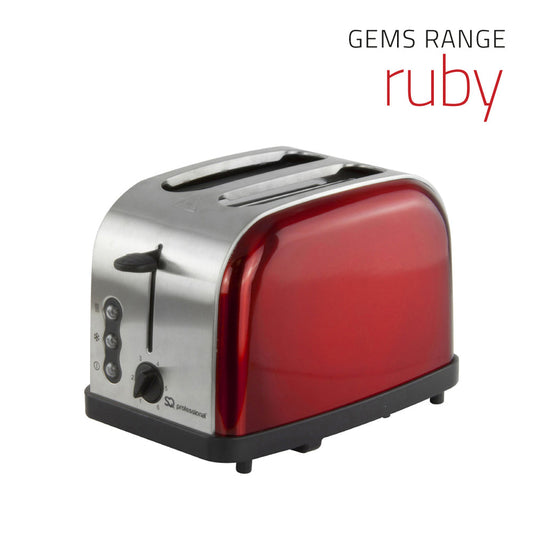 SQ Professional Gems Legacy 2 Slice Toaster 900W Ruby 3435 (Parcel Rate)