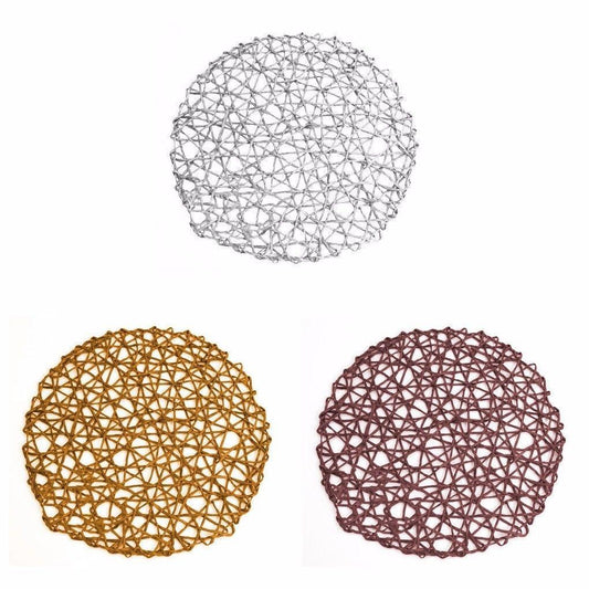 Round Table Dining Place Mat 37 cm Assorted Colours 2156 (Parcel Rate)