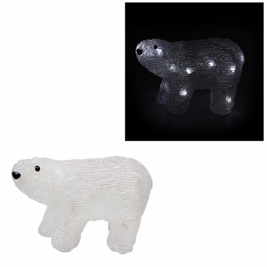 Acrylic LED Christmas Decor Polar Bear Figure Indoor Light Lamp 4719 (Parcel Rate)