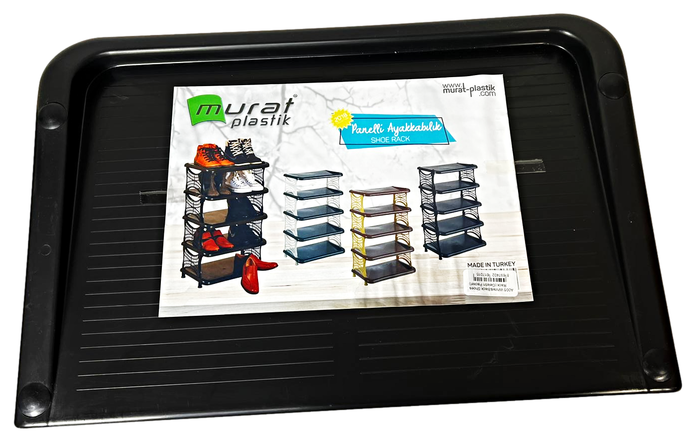 Murat Plastik Shoe Rack 5 Shelves Random Colour Sent 61705 (Parcel Rate)